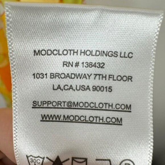 Modcloth Retro Tropicana Isle Mesh Midi Dress Yellow Orange 70s Womens Small NWT - Picture 7 of 9